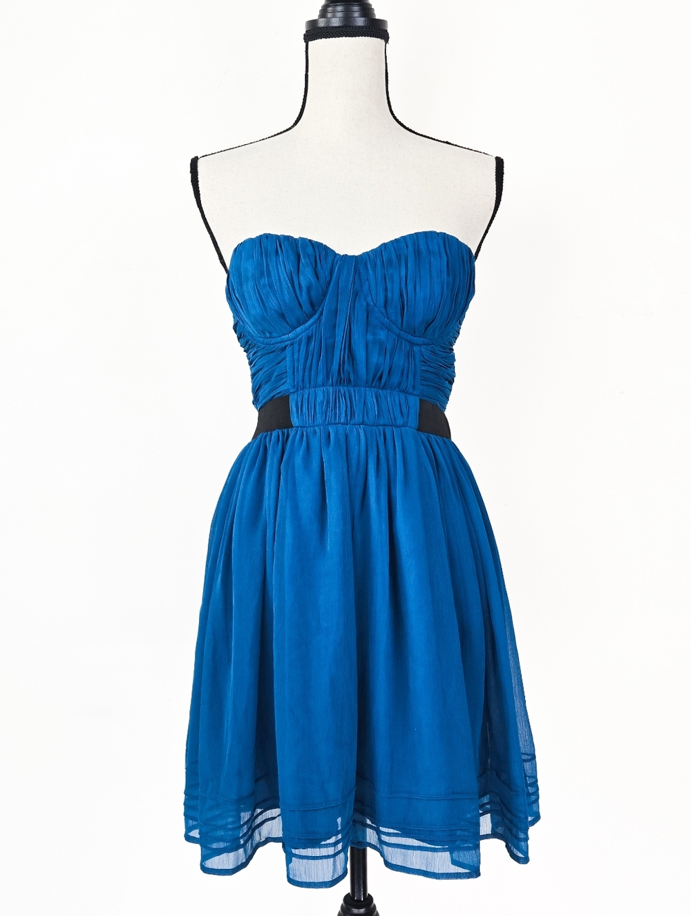 EUC Pins & Needles Blue Strapless Cocktail Mini Dress